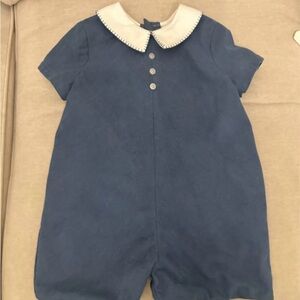 Edgehill Collection Navy and White Boy Romper